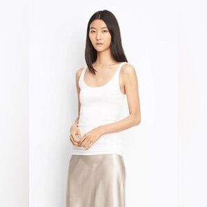 Vince Ribbed White Women's Tank Top white